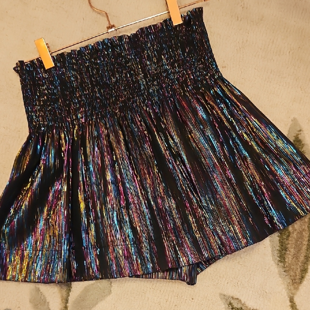 QUEEN OF SPARKLES Multicolor Shimmer Shorts